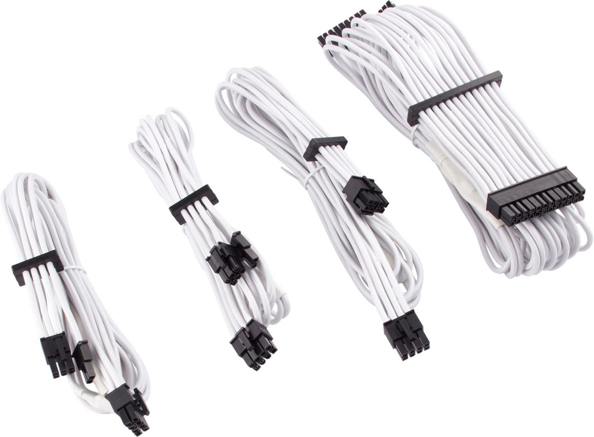 CORSAIR Premium Individually Sleeved DC Cable Starter Kit Type 4 White